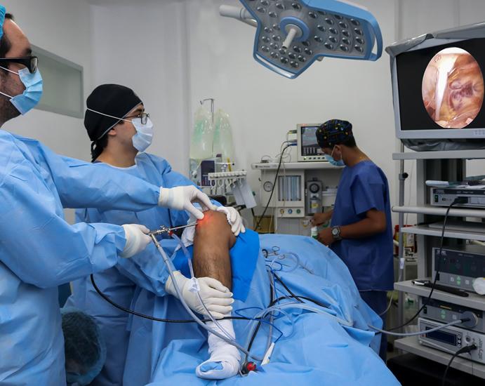 Arthroscopic knee procedure